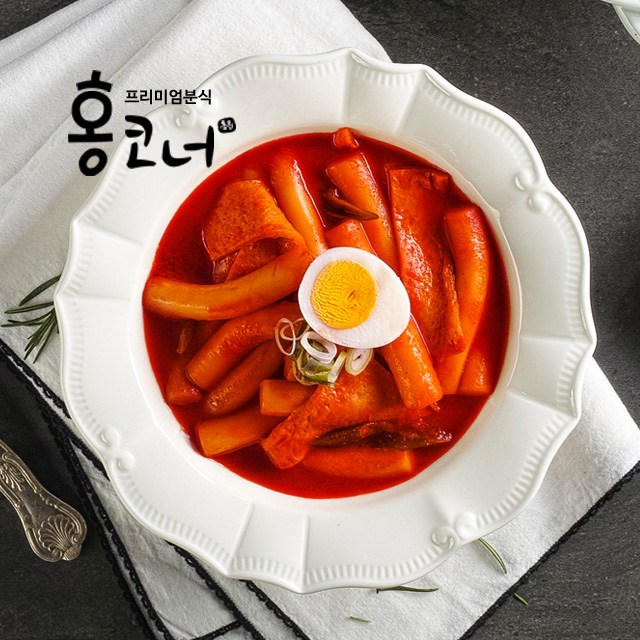 후기가 좋은 홍코너 달콤 떡볶이 (밀떡) 1인분, 225g ···