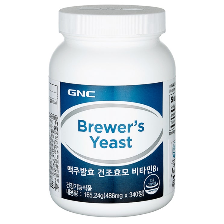 선택고민 해결 GNC 맥주발효 건조효모 비타민 B1, 340정, 1개 ···