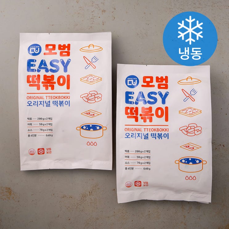 잘팔리는 모범 EASY 떡볶이 (냉동), 640g, 2개 ···