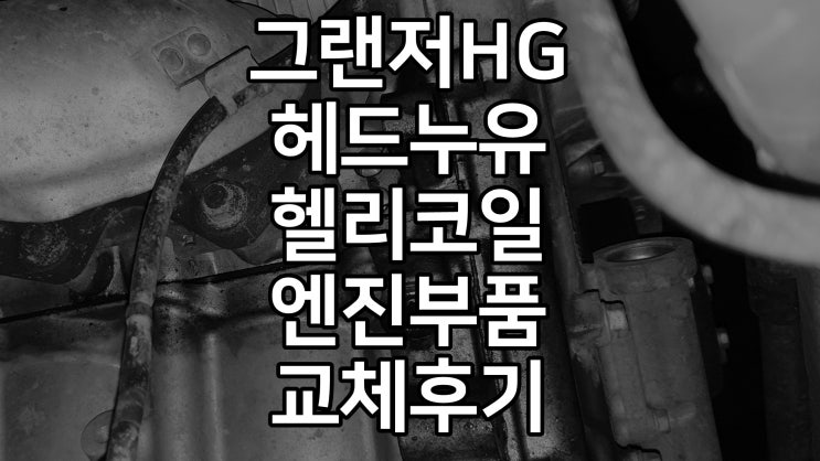 그랜저HG LPI 헤드누유 헬리코일 무상보증수리 엔진부품 교체후기