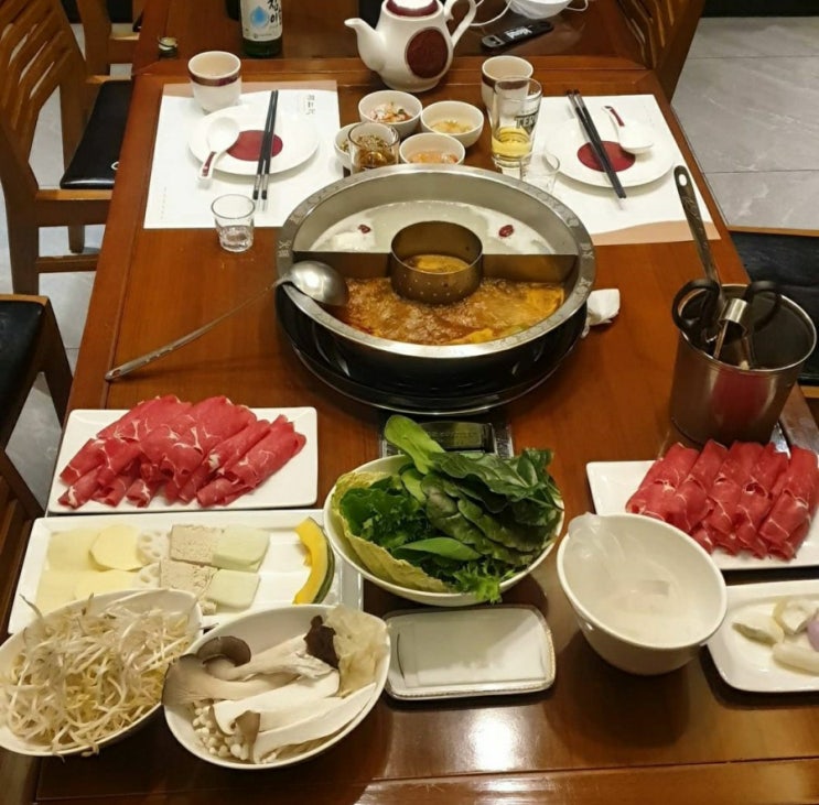 [리뷰볼래] 강남 역삼동 훠궈 맛집 불이아 | 중국식 샤브샤브 맛있어요