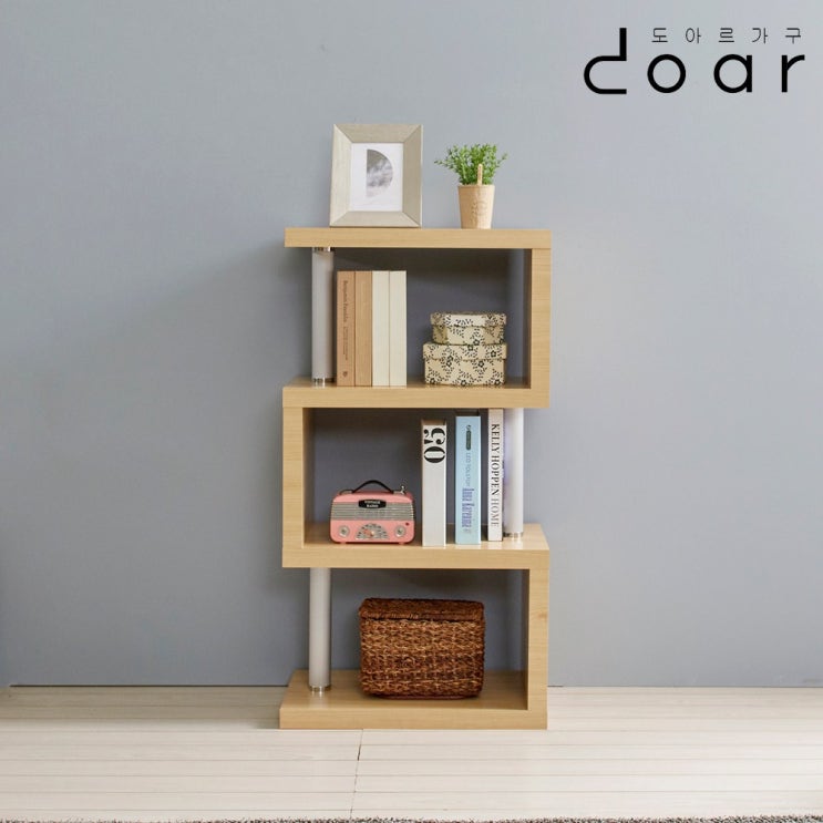 최근 인기있는 도아르 멀티 2단 3단 낮은 인테리어 디자인 양면 서재 거실 책장 슬림 좁은 틈새, ㄹ책장 3단 소형-메이플 좋아요