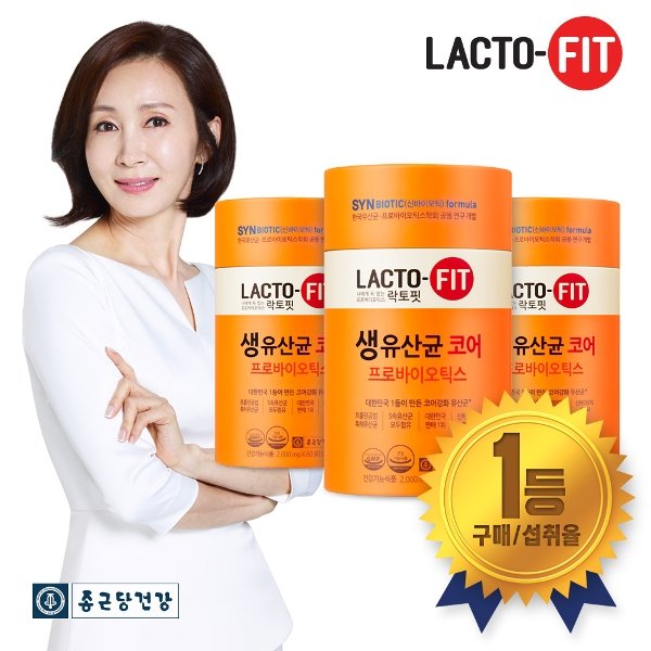 많이 팔린 락토핏 종근당건강 생유산균 코어, 2000mg, 3통 추천해요