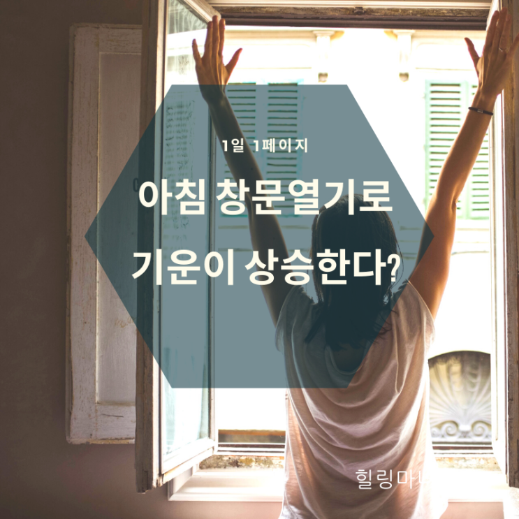  1일1페이지 ㅡ 11일 아침 창문열기로 기운이 상승한다?