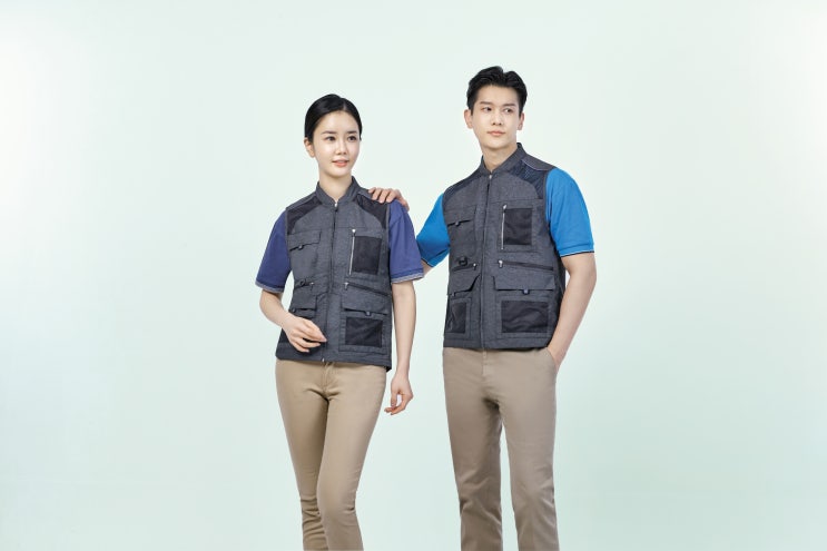  남녀공용 단체복 카라 안전 망사 조끼 차이나  (메쉬조끼 / 작업조끼 / 저가 조끼 / 단체 조끼 / 작업용 조끼 / 방역 조끼 / 등 망사 조끼 / 세원사 /대구 서문시장 )