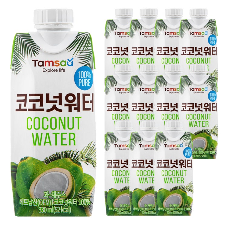 최근 많이 팔린 탐사 100% 코코넛 워터, 330ml, 12개 ···