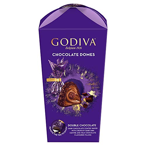 가성비갑 직구드림 고디바 초콜릿 Godiva Chocolate Domes 더블 초콜릿 다크 초콜릿 코팅 웨이퍼 다크 펜촉 및 밀크 초콜릿 충전 선물 상자 150g-23949, 단일