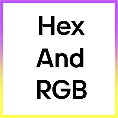  색깔별 헥스(HEX)코드와 RGB 코드