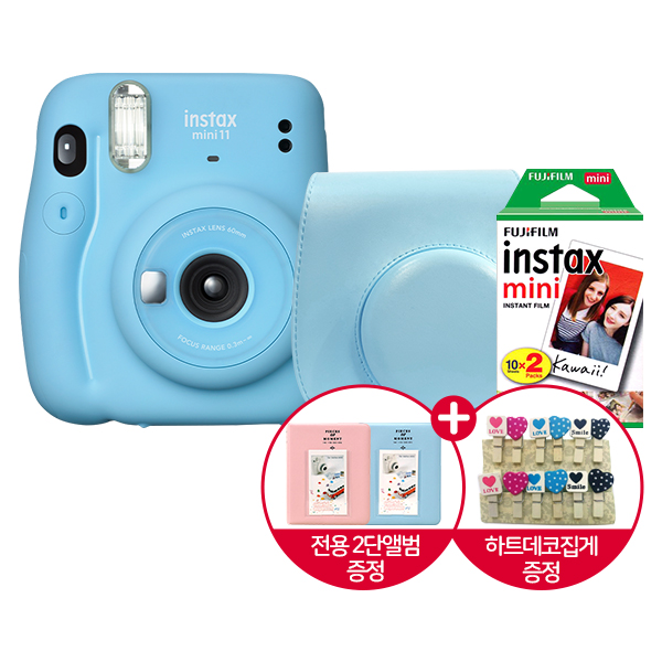후기가 정말 좋은 인스탁스 미니11+케이스+필름20장+전용2단앨범+하트집게 폴라로이드, 스카이블루 추천해요 후기가 정말 좋은 인스탁스 미니11+케이스+필름20장+전용2단앨범+하트집게 폴라로이드, 스카이블루 추천해요