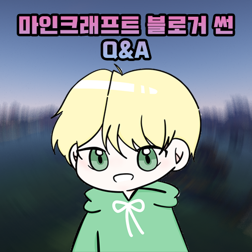 마인크래프트 블로거 썬 Q&A