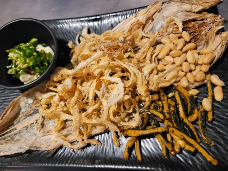  용인 선술집 봉이동동(모듬전, 먹태, 모래집볶음, 도시락, 라면) - 천리 술집, 조용한 술집, 혼술하기 좋은곳