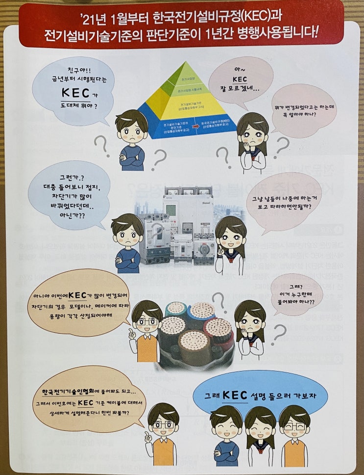  KEC 기준 케이블 단면적 산정