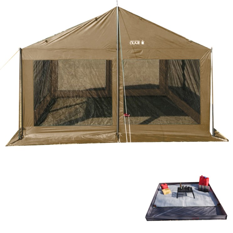 인지도 있는 오빌 라운지 스크린 텐트 + 그라운드시트, 베이지, 1세트 추천합니다