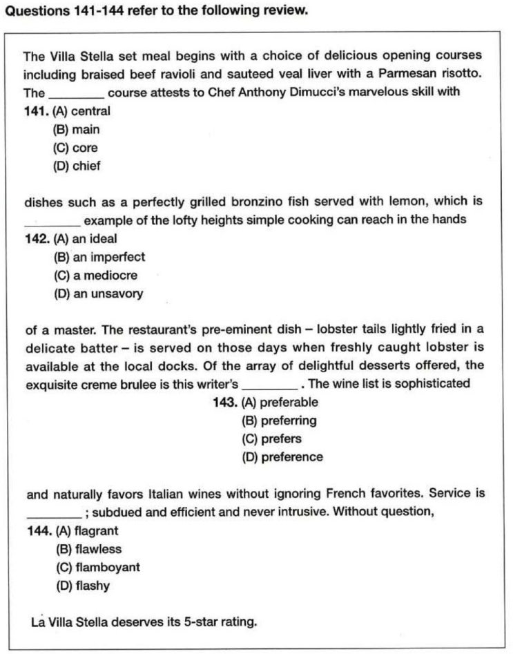  [TOEIC] Reading Part 6