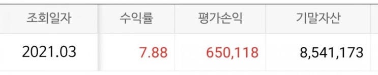  21년3월 주식투자 결산