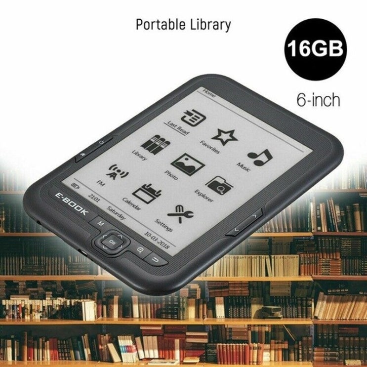 잘팔리는 이북리더기 전자책 e북리더기 ebook 6 인치 16GB 전자 책 리더 전자 잉크 용량, 검정 ··· 잘팔리는 이북리더기 전자책 e북리더기 ebook 6 인치 16GB 전자 책 리더 전자 잉크 용량, 검정 ···