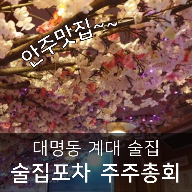  대구 대명동 계명대 주주총회, 가성비 안주맛집 ~ !!