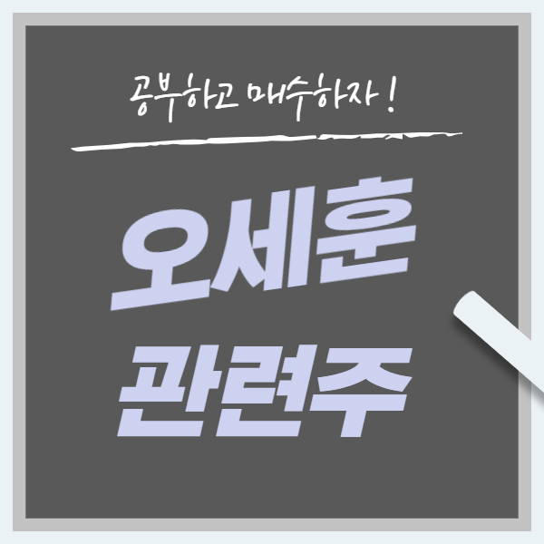  오세훈 관련주 핵심 종목 대장주