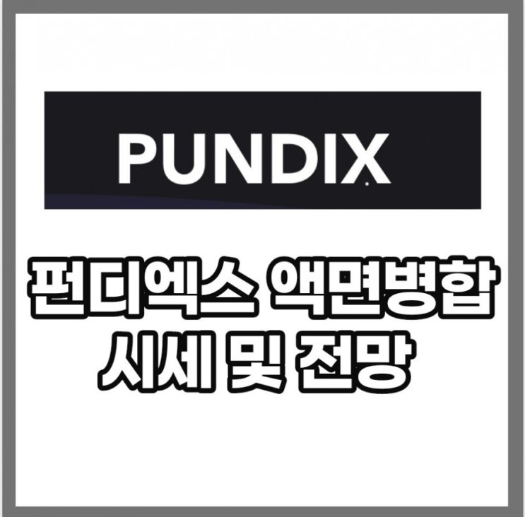 펀디엑스 액면병합 기업정보 시세 전망