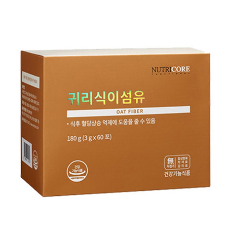 많이 찾는 뉴트리코어 귀리식이섬유 영양제, 3g, 60포 ··· 많이 찾는 뉴트리코어 귀리식이섬유 영양제, 3g, 60포 ···