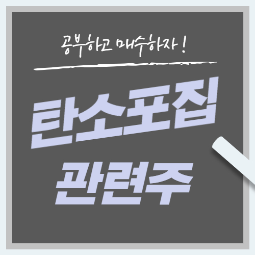  탄소포집 관련주 핵심 종목 6종목