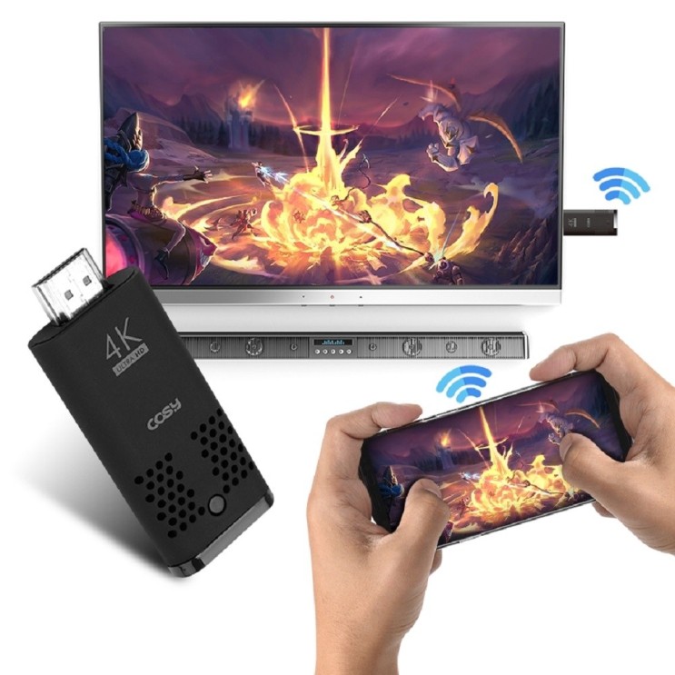 인기있는 COSY 제니스 4K UHD 미라캐스트 아이폰 아이패드 태블릿 무선 화면 미러링 HDMI 젠더 스마트뷰 에어플레이, CK3476WL ···