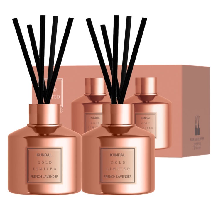 의외로 인기있는 쿤달 퍼퓸 디퓨저 로즈골드 에디션 200ml 2개 + 섬유스틱 10개 세트, 프렌치라벤더향 좋아요 의외로 인기있는 쿤달 퍼퓸 디퓨저 로즈골드 에디션 200ml 2개 + 섬유스틱 10개 세트, 프렌치라벤더향 좋아요