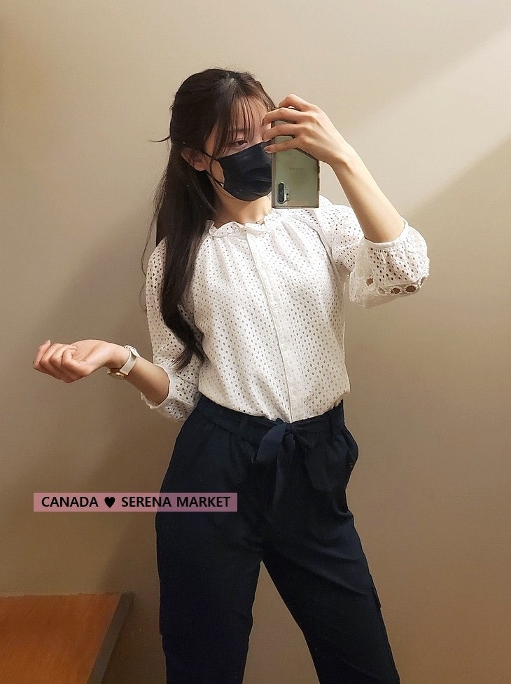 바나나리퍼블릭 텍스처드 아일렛 펀칭 블라우스 핫딜 ★ 캐나다 구매대행 세레나마켓
