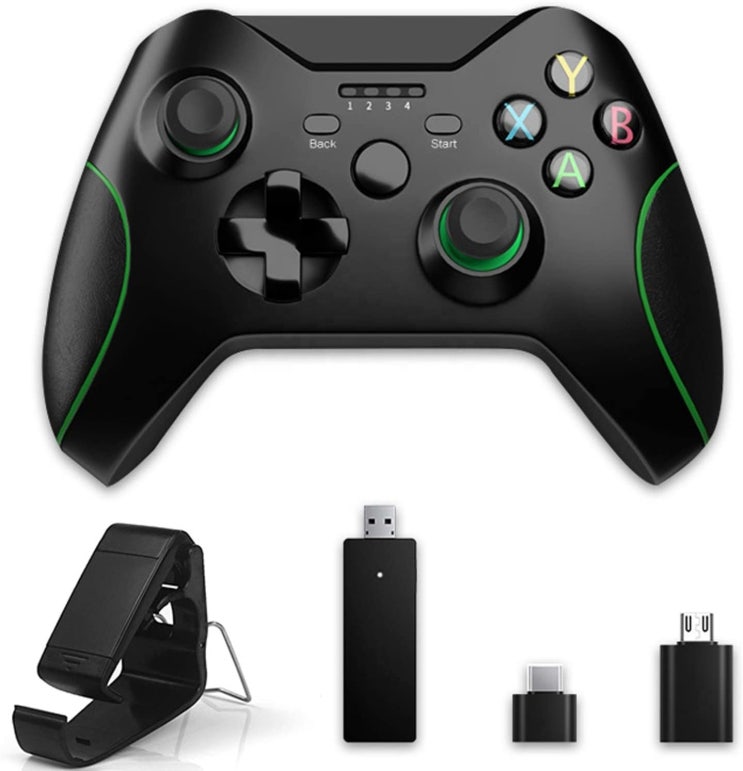 구매평 좋은 24Ghz Xbox One용 무선 컨트롤러 게임패드의 다중 기능 이중 진동 Windows PC와 호환, 01 Black 좋아요 구매평 좋은 24Ghz Xbox One용 무선 컨트롤러 게임패드의 다중 기능 이중 진동 Windows PC와 호환, 01 Black 좋아요
