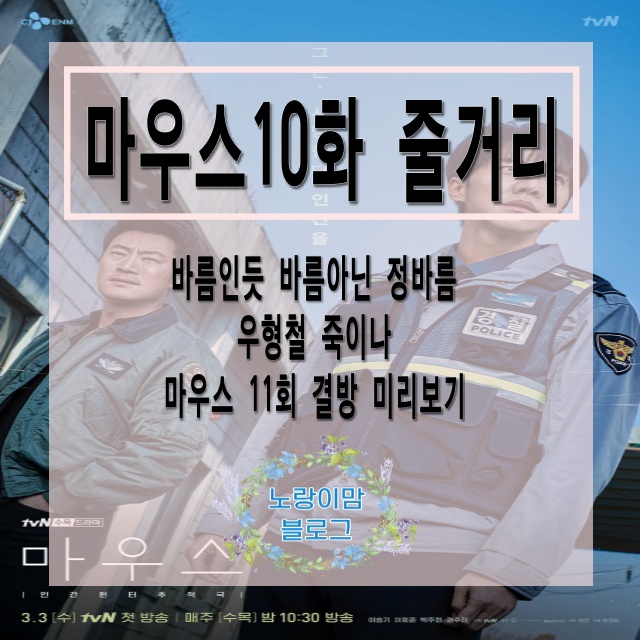  드라마 마우스 10화 줄거리 바름인듯 바름아닌 정바름 우형철 죽이나 마우스11회 결방 미리보기