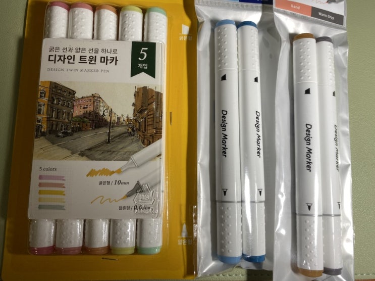  다이소 미술도구 추천 / 다자인 트윈 마카 / 이연님 손민수 / 이가격이면 강력 추천해여