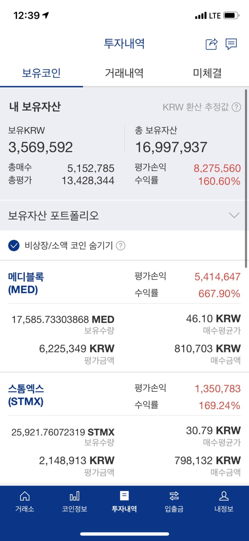 코인 수익 100% 인증, 메디블록,스톰엑스,메타디움,트론,크립토,스테이터스,칠리즈,비트코인에스브이 : 네이버 블로그