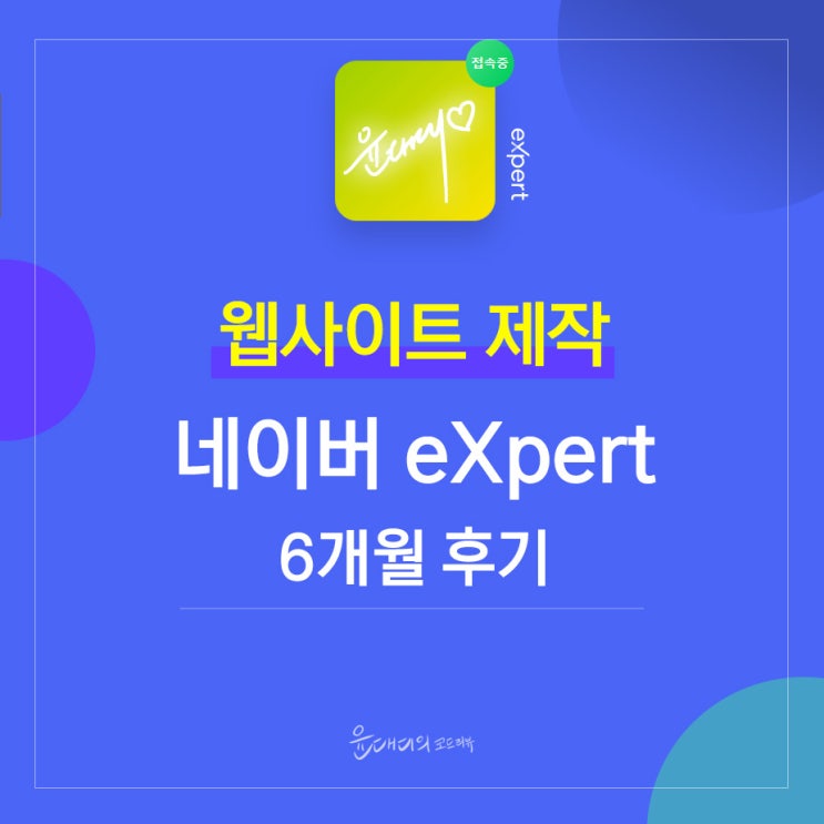  네이버 expert  : 웹사이트 수정 및 진로 상담 6개월 후기