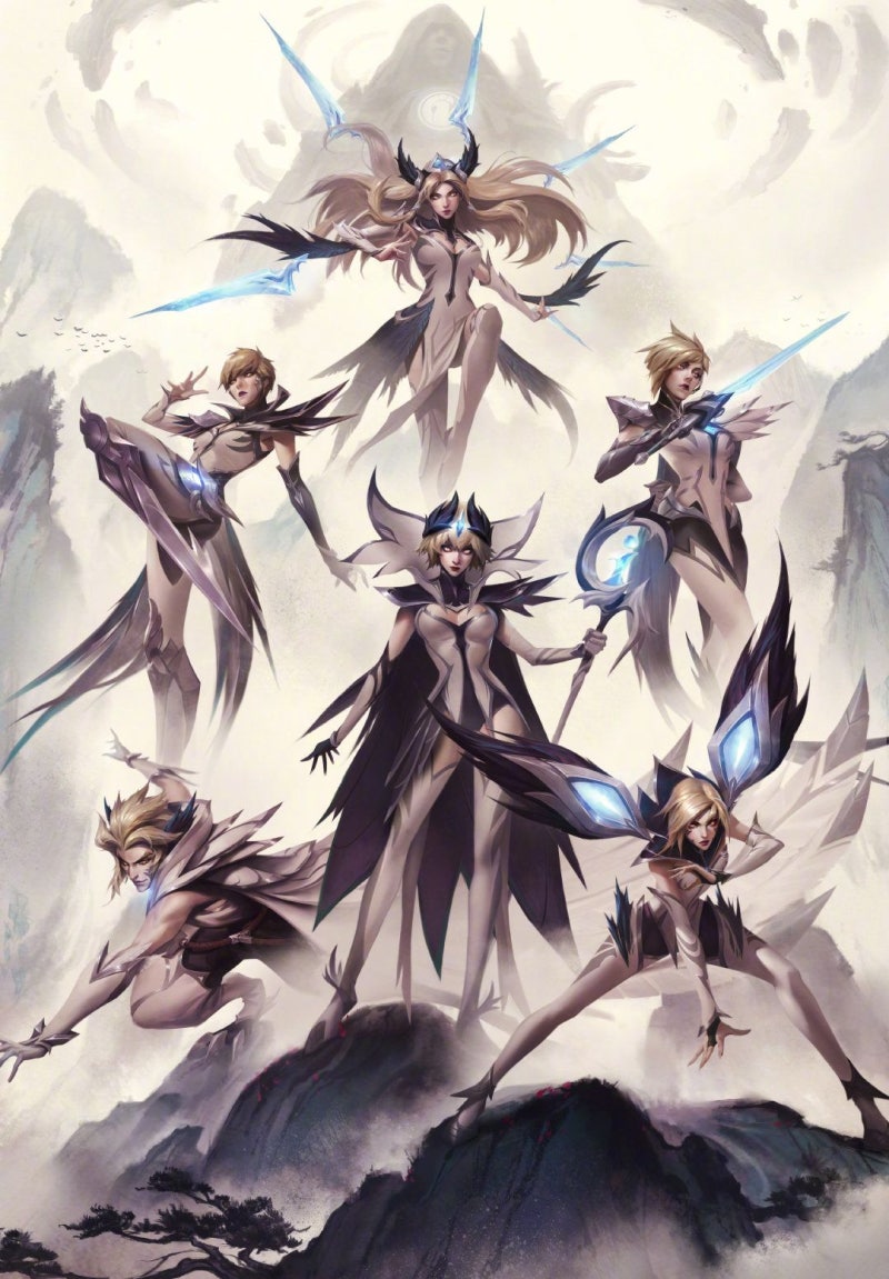 2020 리그오브레전드 월드컵, 롤드컵 담원 우승 스킨 일러스트 공개 역대 롤드컵 스킨 일러스트들과 비교해보자 : 네이버 블로그, image size:800x1151