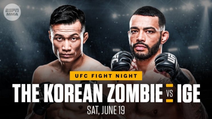 '코리안 좀비' 정찬성 vs 댄 이게 6월 20일 메인 이벤트 성사 등 MMA 뉴스 '코리안 좀비' 정찬성 vs 댄 이게 6월 20일 메인 이벤트 성사 등 MMA 뉴스