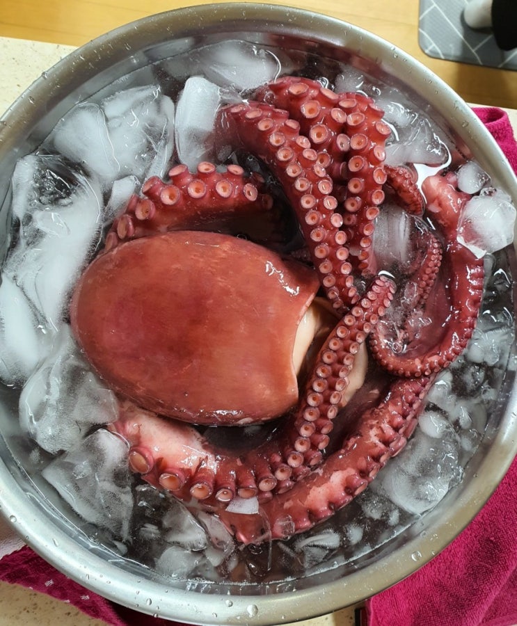  동해안 돌문어 삶기, 문어숙회