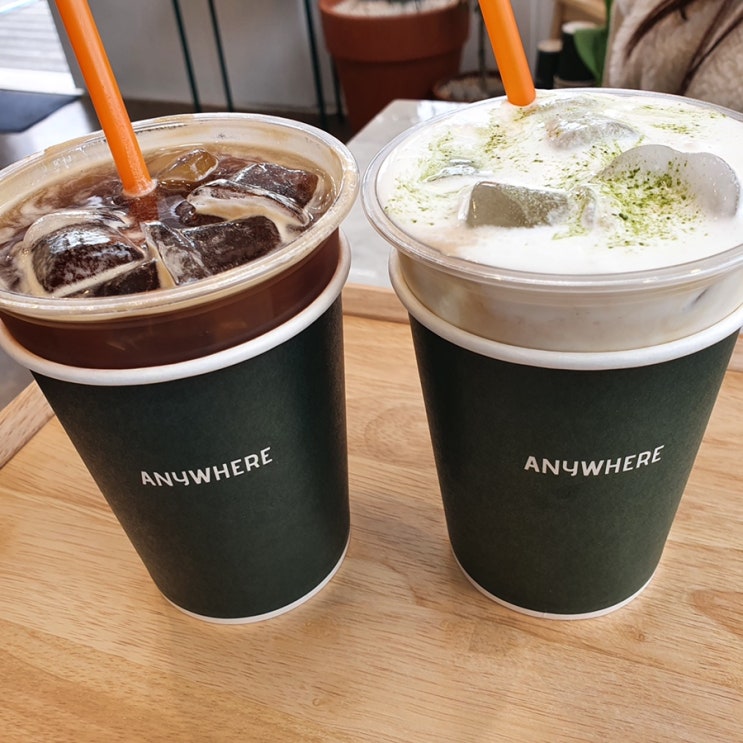  [경주 보문호수 카페] ANYWHERE(애니웨어) - 샷말차라떼, 아메리카노