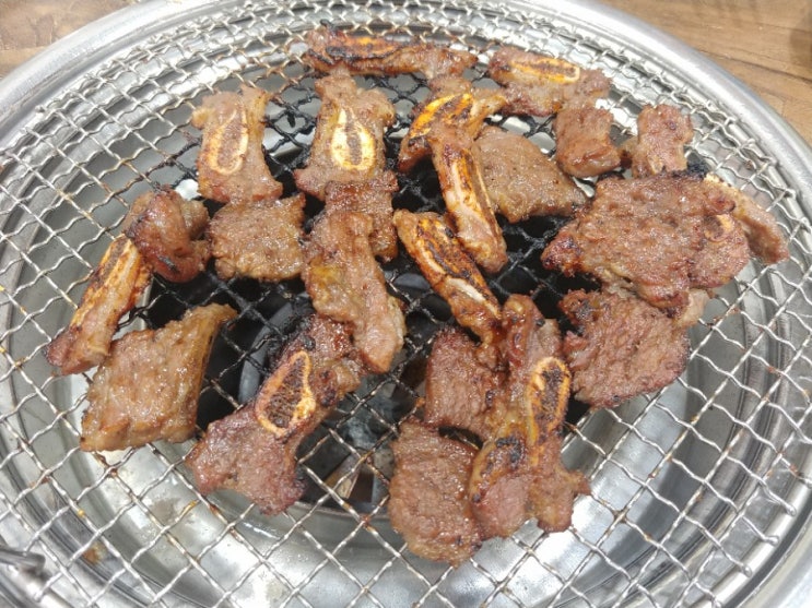  주안 맛집 주안 고기집 농원숯불왕갈비 롸갈비X물냉