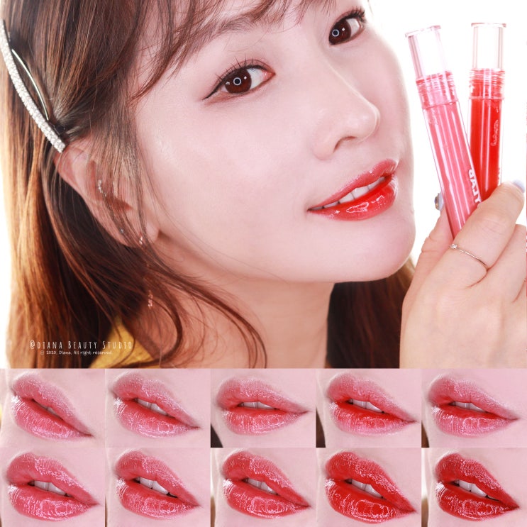 촉촉한 틴트 캔디랩 듀이 립 컬러 풀블룸컬렉션 전색상 발색 비교 촉촉한 틴트 캔디랩 듀이 립 컬러 풀블룸컬렉션 전색상 발색 비교