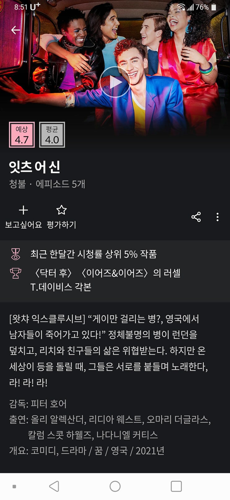  왓챠 1980년대 젊은이들의 삶과 편견 영화 잇츠 어 신