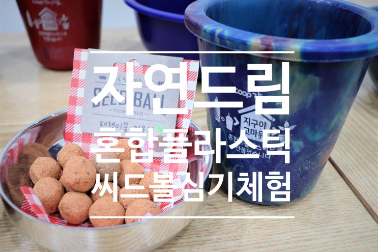  <환경을 위한 행동> 충주 자연드림에서 혼합 플라스틱 화분에 씨드볼 심기 이벤트 체험하고 왔어요.