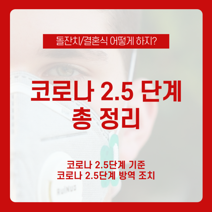 [코로나 2.5단계 정보] 코로나 2.5단계 격상? 코로나 2.5단계 기준 및 방역 조치 (다중이용시설, 일상/사회/경제활동) /코로나 2.5단계 결혼식, 코로나 2.5단계 돌잔치