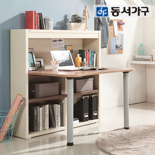 인기 급상승인 동서가구 리빙스 low 낮은책장 정면책상set DF631056, 크림화이트 브라운 좋아요