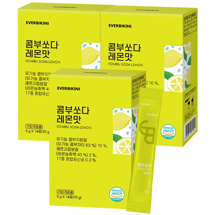 선호도 좋은 에버비키니 콤부쏘다 차분말 레몬맛, 5g, 42개 ··· 선호도 좋은 에버비키니 콤부쏘다 차분말 레몬맛, 5g, 42개 ···