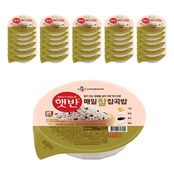 인기 급상승인 햇반 매일찰잡곡밥, 210g, 36개 좋아요