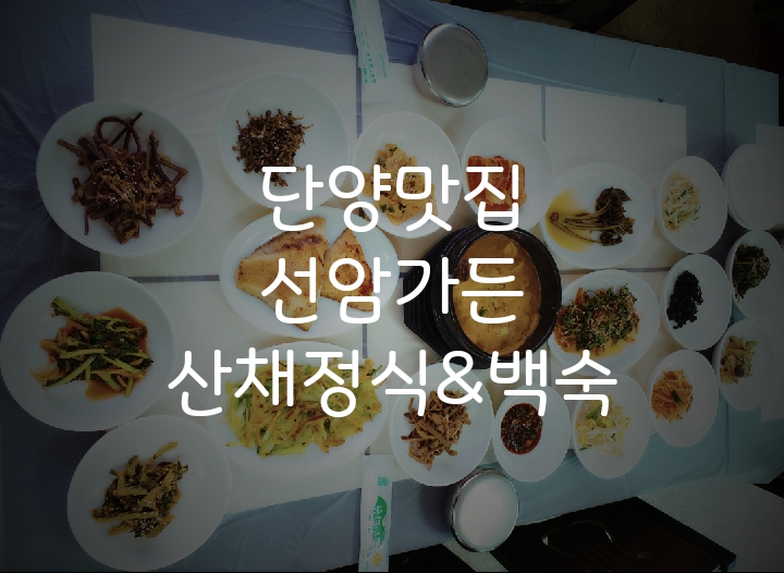  충북단양맛집 선암가든 산채정식으로 한상가득[상선암근처식당]
