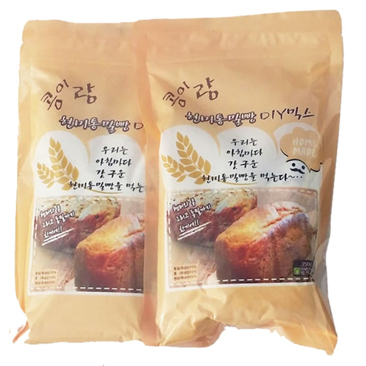 선택고민 해결 현미그린 콩이랑 현미통밀빵 DIY 믹스, 350g, 2개입 추천합니다