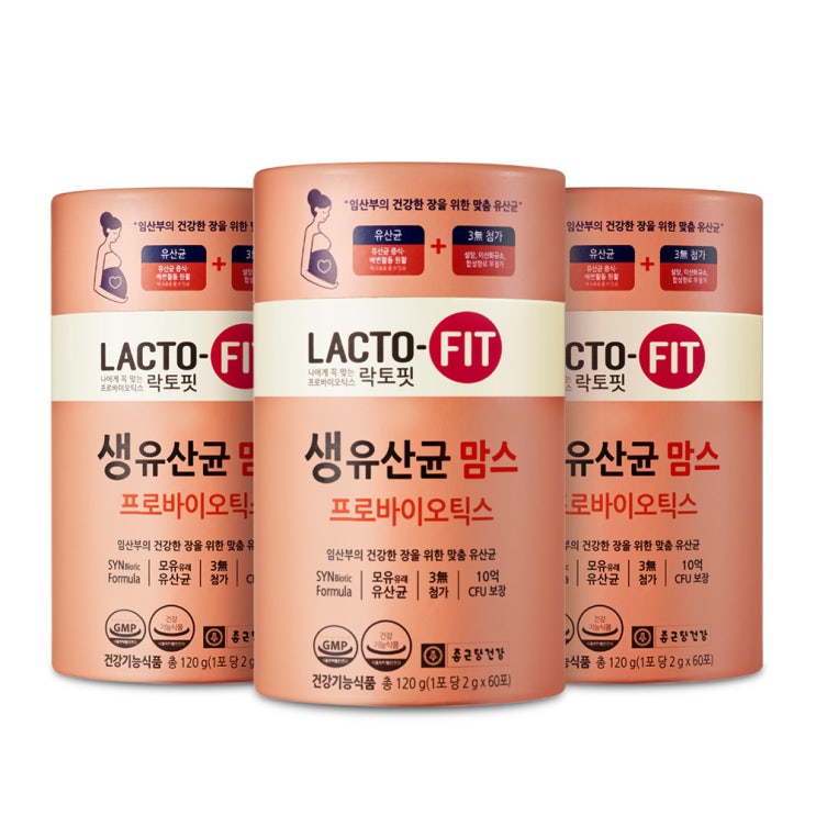 가성비 좋은 종근당건강 락토핏 생유산균맘스, 120g, 3통 좋아요 가성비 좋은 종근당건강 락토핏 생유산균맘스, 120g, 3통 좋아요
