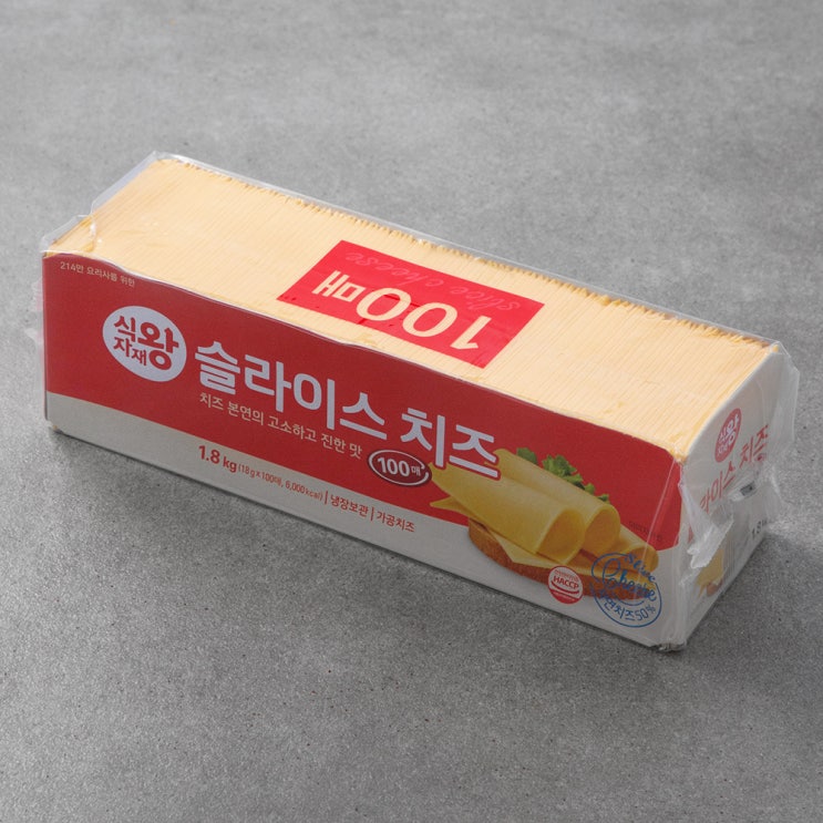 최근 많이 팔린 식자재왕 슬라이스 치즈 100매입, 1.8kg, 1개 ···