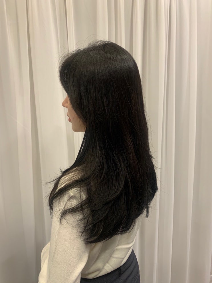  광주 서구 미용실 쌍촌동 이샵헤어 긴머리 레이어드컷 C컬펌 했다